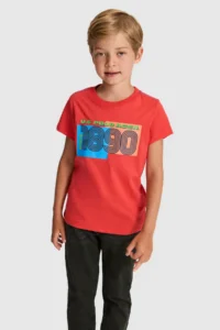 US Polo Assn. Boys' Red Crew Neck T-Shirt - Image 3