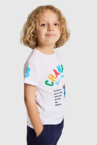 US Polo Assn. Boys' WHITE Crew Neck T-Shirt - Image 3