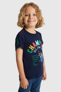US Polo Assn. Boys' NAVY BLUE Crew Neck T-Shirt - Image 3