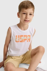 US Polo Assn. Boys' WHITE Crew Neck T-Shirt