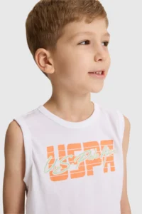 US Polo Assn. Boys' WHITE Crew Neck T-Shirt - Image 2