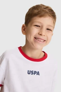 US Polo Assn. Boys' WHITE Crew Neck T-Shirt - Image 2