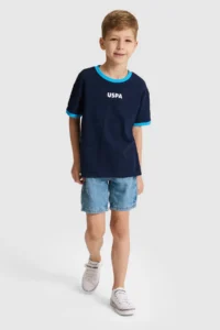 US Polo Assn. Boys' NAVY BLUE Crew Neck T-Shirt - Image 4