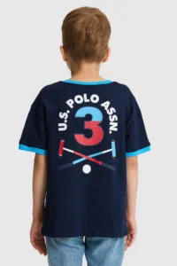 US Polo Assn. Boys' NAVY BLUE Crew Neck T-Shirt - Image 5