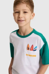 US Polo Assn. Boys' WHITE Crew Neck T-Shirt - Image 2