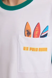US Polo Assn. Boys' WHITE Crew Neck T-Shirt - Image 6