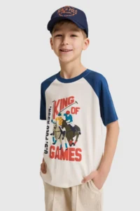 US Polo Assn. Boys' Light NAVY Crew Neck T-Shirt - Image 3