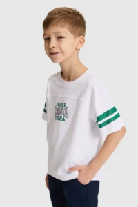 US Polo Assn. Boys' WHITE Crew Neck T-Shirt - Image 3