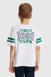 US Polo Assn. Boys' WHITE Crew Neck T-Shirt - Image 5