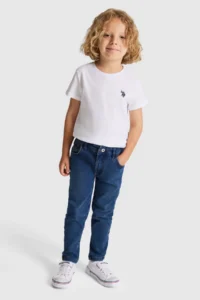 US Polo Assn. Boys' WHITE Crew Neck Basic T-Shirt - Image 4