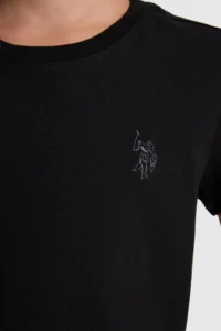 US Polo Assn. Boys' Black Crew Neck Basic T-Shirt - Image 6