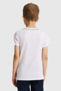 US Polo Assn. Boys' WHITE Crew Neck T-Shirt - Image 5