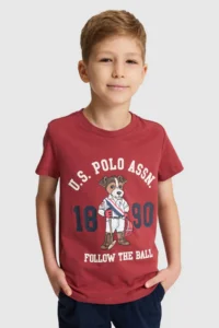 US Polo Assn. Boys' Cherry Crew Neck T-Shirt