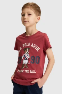 US Polo Assn. Boys' Cherry Crew Neck T-Shirt - Image 3