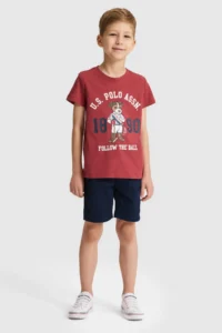 US Polo Assn. Boys' Cherry Crew Neck T-Shirt - Image 4