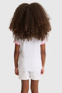 US Polo Assn. Girls' WHITE Crew Neck T-Shirt - Image 5