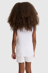 US Polo Assn. Girls' WHITE Crew Neck T-Shirt - Image 6