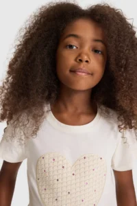 US Polo Assn. Girls' Cream T-Shirt - Image 2