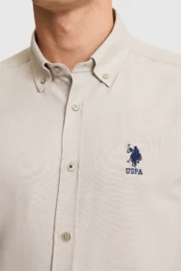 US Polo Assn. Men Mink Long Sleeve Basic Shirt - Image 6