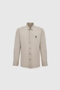 US Polo Assn. Men Mink Long Sleeve Basic Shirt - Image 7