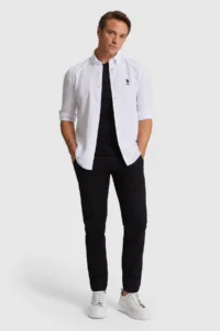 US Polo Assn. Men WHITE Long Sleeve Basic Shirt - Image 4