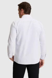 US Polo Assn. Men WHITE Long Sleeve Basic Shirt - Image 6