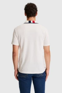 US Polo Assn. Men WHITE slim Fit Polo Shirt Collar Basic T-Shirt - Image 5