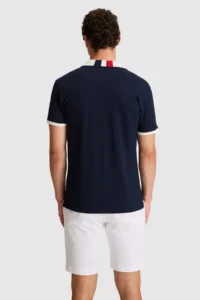 US Polo Assn. Men NAVY BLUE slim Fit Polo Shirt Collar Basic T-Shirt - Image 5