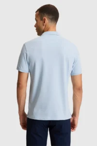 US Polo Assn. Men Light BLUE slim Fit Polo Shirt Collar Basic T-Shirt - Image 5