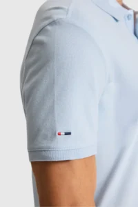 US Polo Assn. Men Light BLUE slim Fit Polo Shirt Collar Basic T-Shirt - Image 6