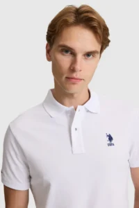 US Polo Assn. Men WHITE Basic T-Shirt - Image 2