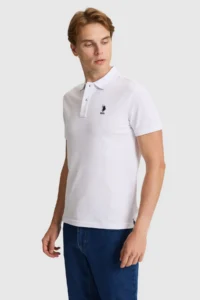 US Polo Assn. Men WHITE Basic T-Shirt - Image 4