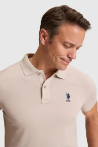 US Polo Assn. Men Stone slim Fit Polo Shirt Collar Basic T-Shirt - Image 2