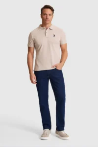 US Polo Assn. Men Stone slim Fit Polo Shirt Collar Basic T-Shirt - Image 4