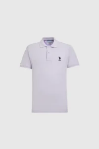 US Polo Assn. Men Lilac slim Fit Polo Shirt Collar Basic T-Shirt - Image 7
