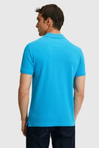 US Polo Assn. Men slim Fit Polo Shirt Collar Cobalt BLUE Basic T-Shirt - Image 5
