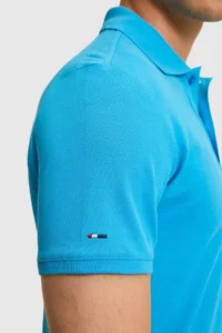 US Polo Assn. Men slim Fit Polo Shirt Collar Cobalt BLUE Basic T-Shirt - Image 7