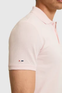 US Polo Assn. Men slim Fit Polo Shirt Collar Light PINK Basic T-Shirt - Image 7