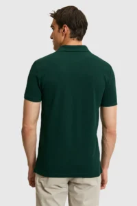 US Polo Assn. Men slim Fit Polo Shirt Collar dark Green Basic T-Shirt - Image 5