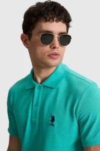 US Polo Assn. Men MINT slim Fit Polo Shirt Collar Basic T-Shirt - Image 2