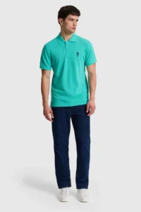 US Polo Assn. Men MINT slim Fit Polo Shirt Collar Basic T-Shirt - Image 4