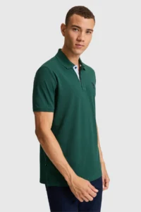 US Polo Assn. Men dark Green Regular Fit Polo Shirt Collar Basic T-Shirt