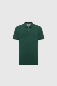 US Polo Assn. Men dark Green Regular Fit Polo Shirt Collar Basic T-Shirt - Image 7