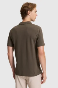 US Polo Assn. Men Dark Khaki Basic T-Shirt - Image 5