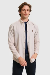 US Polo Assn. Men Stone Long Sleeve Basic Shirt