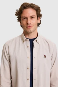 US Polo Assn. Men Stone Long Sleeve Basic Shirt - Image 2