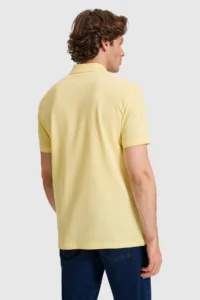 US Polo Assn. Men slim  Fit Polo Shirt Collar Light YELLOW Basic T-Shirt - Image 5