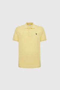 US Polo Assn. Men slim  Fit Polo Shirt Collar Light YELLOW Basic T-Shirt - Image 7