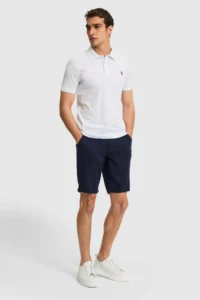 US Polo Assn. Men slim Fit Polo Shirt Collar WHITE Basic T-Shirt - Image 4