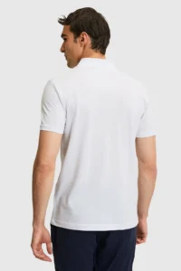 US Polo Assn. Men slim Fit Polo Shirt Collar WHITE Basic T-Shirt - Image 5
